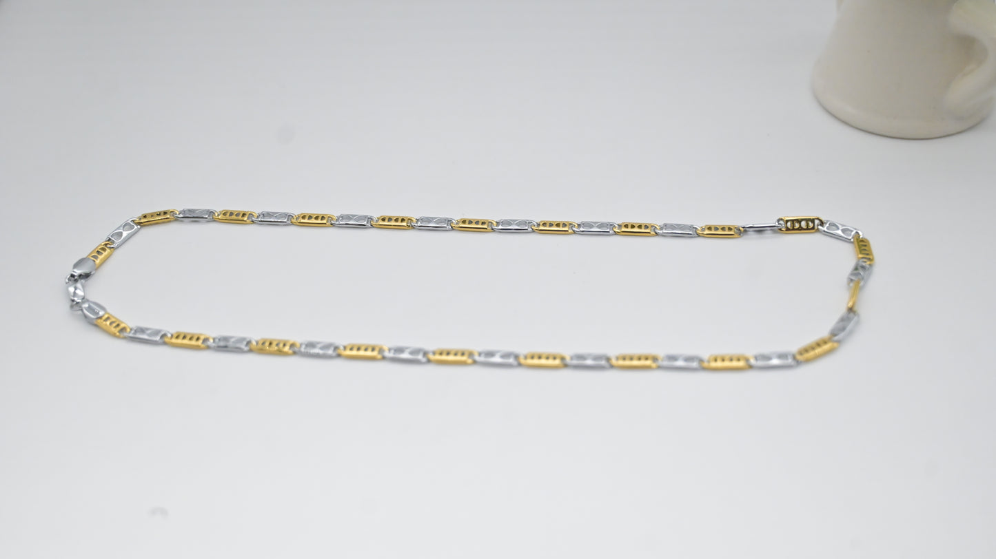 Sterling Silver Dual-Tone Link Chain