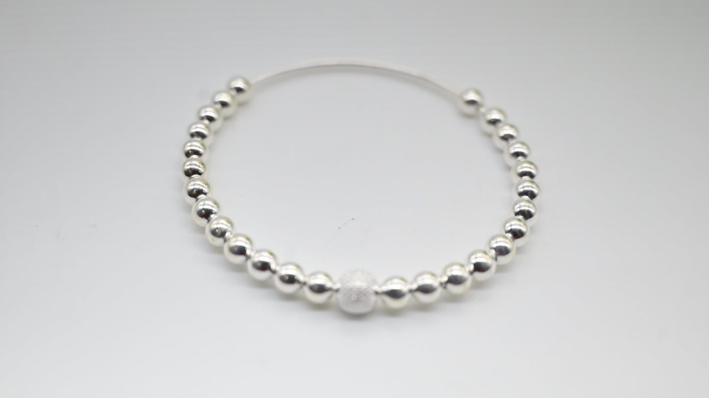 Sterling Silver Beaded Bracelet
