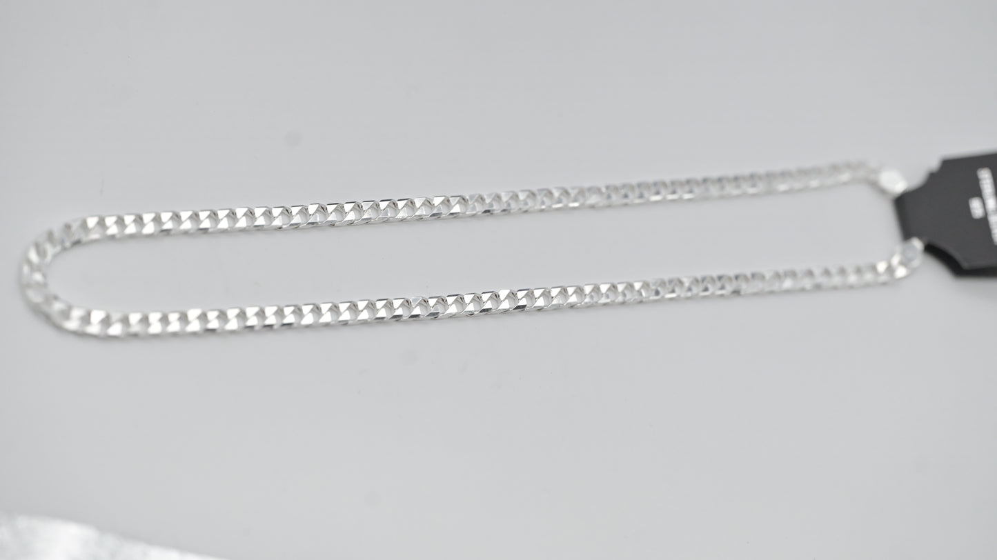 Sterling Silver Flat Curb Chain
