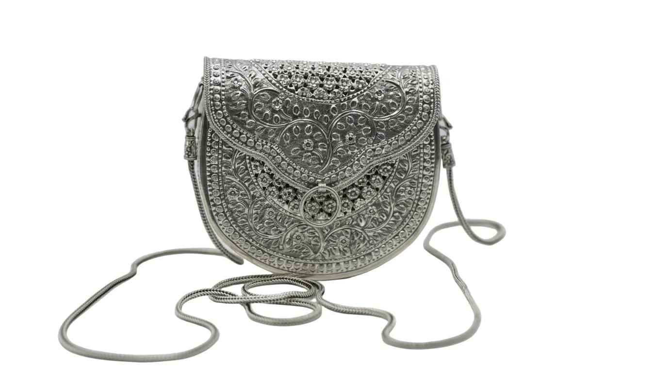 Handcrafted Floral Clutch Bag