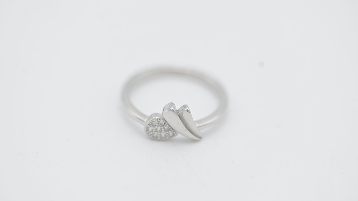 Sterling Silver Dual Heart Ring