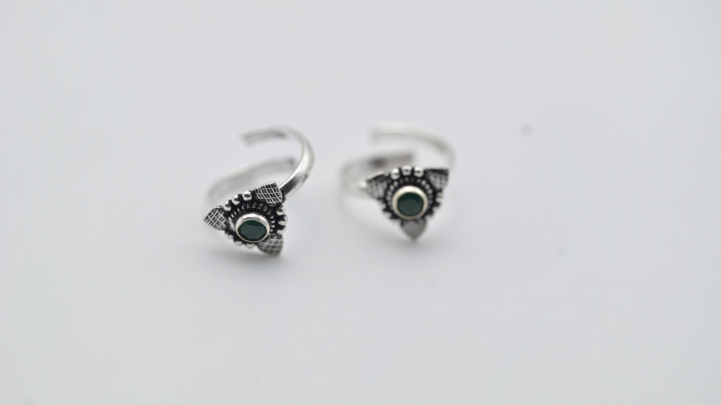 Sterling Silver Tribal Toe Rings