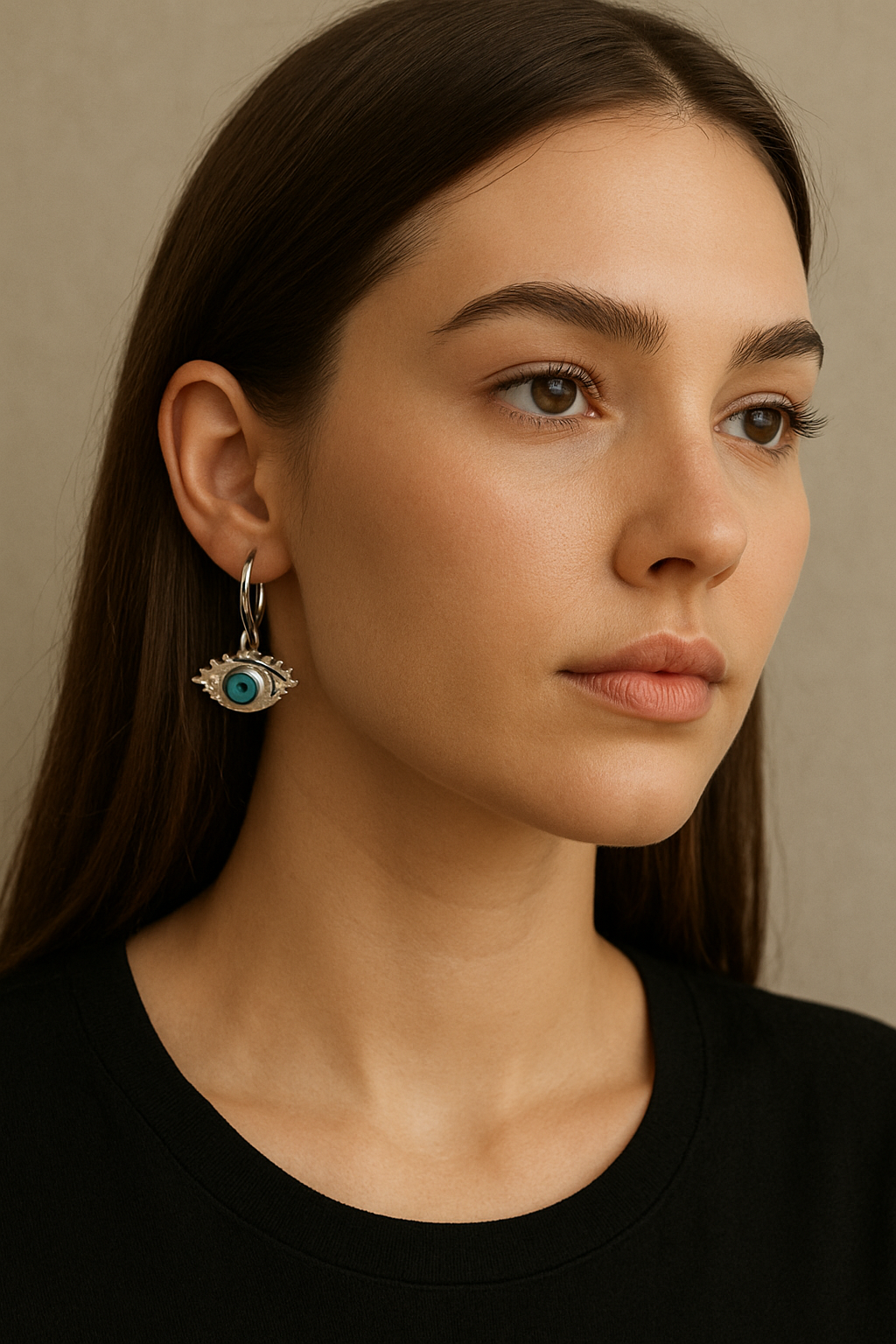 Evil Eye Hoop Earrings