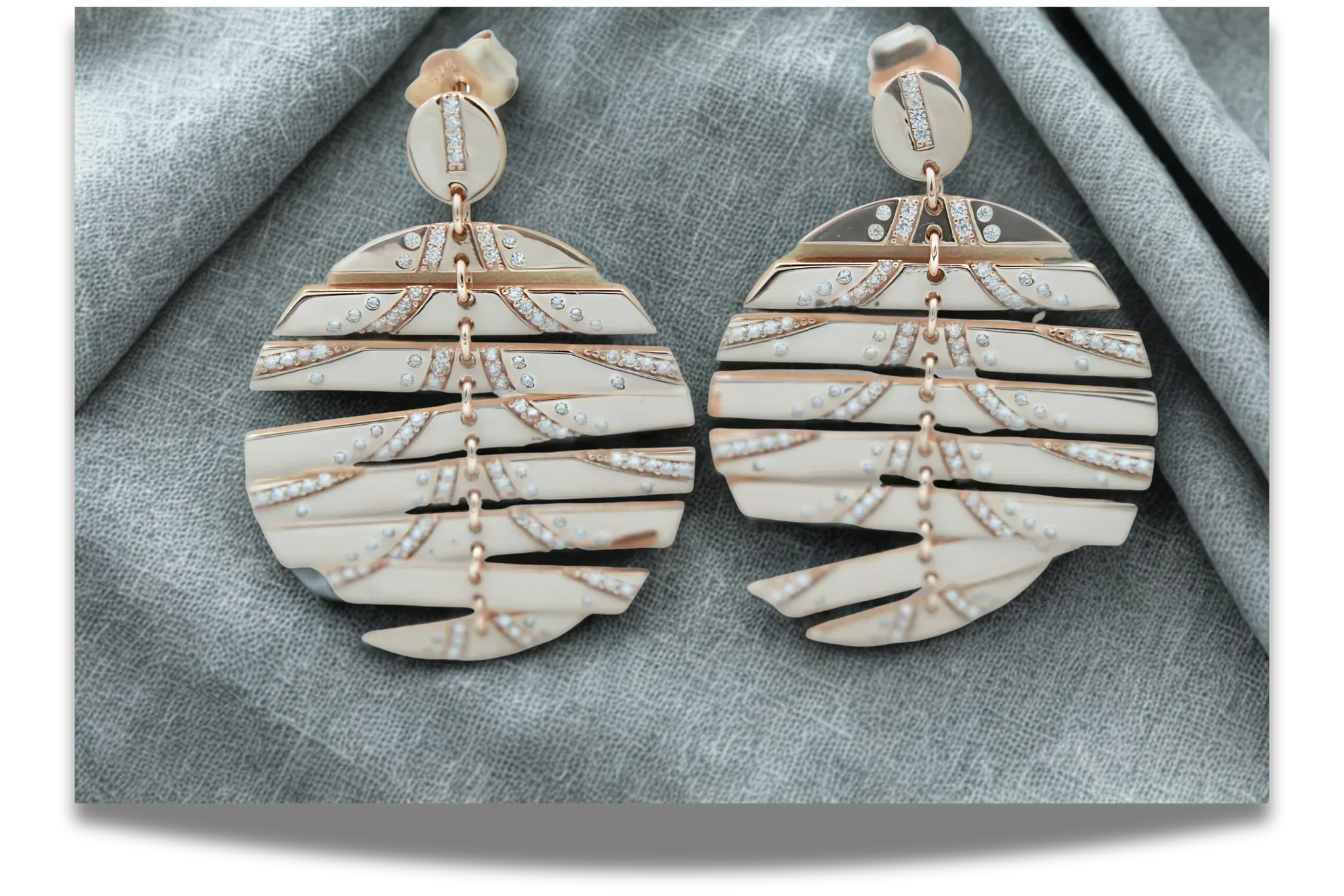 Rose Gold Statement Earrings - Miora