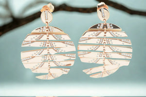 Rose Gold Statement Earrings - Miora