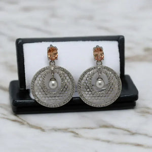 Honeycomb Circle Earrings - Miora