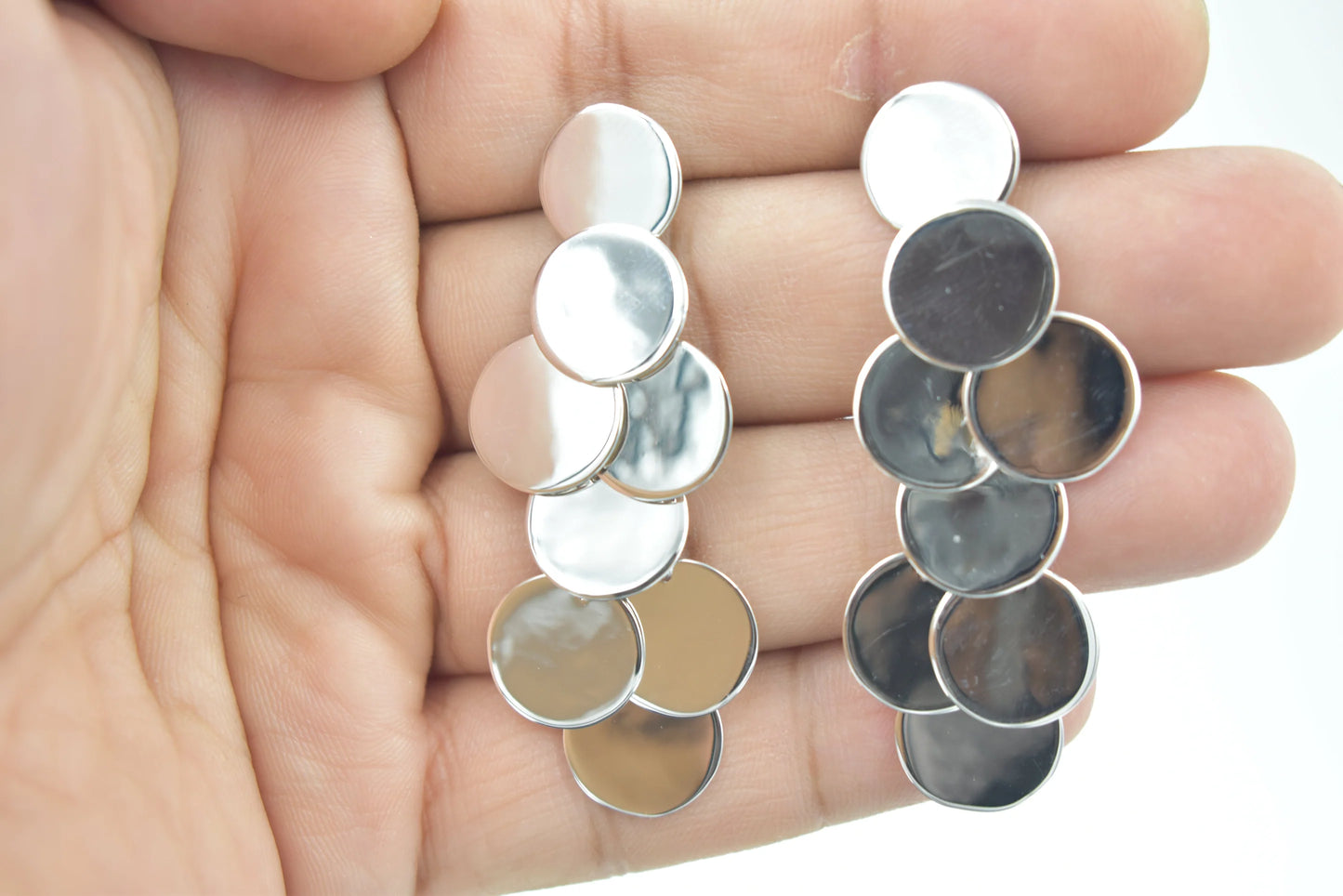 Cascading Disc Earrings