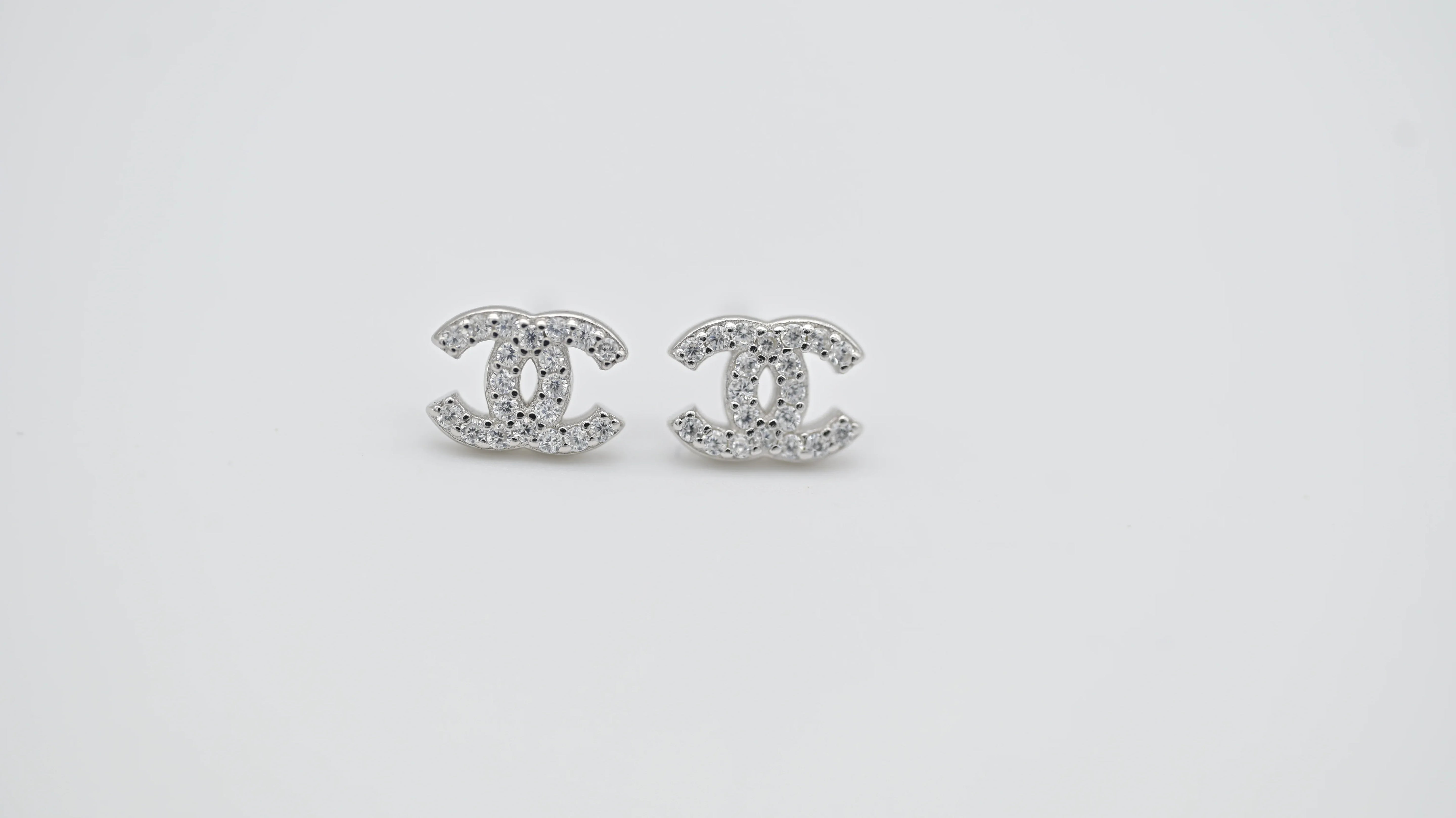 Brand inspired C Zirconia Stud Earrings - Miora