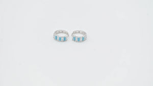 Blue Zircon Baali Earrings - Miora