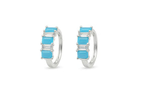 Blue Zircon Baali Earrings - Miora