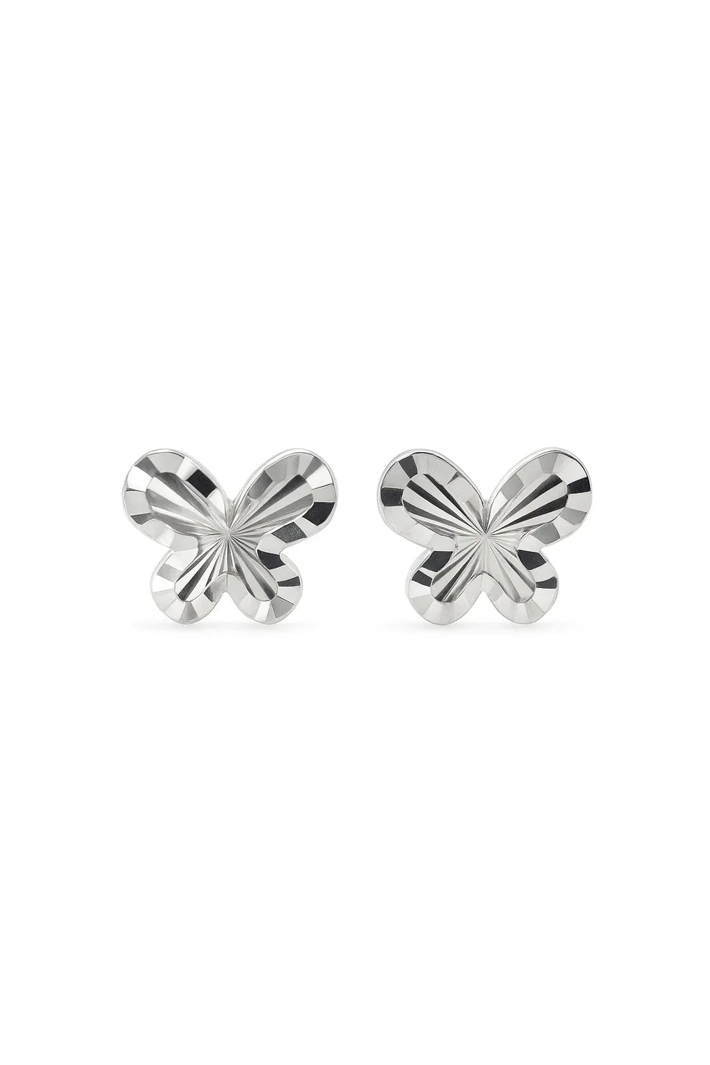 Rhodium Butterfly Earrings - Miora