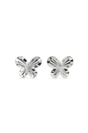 Rhodium Butterfly Earrings - Miora
