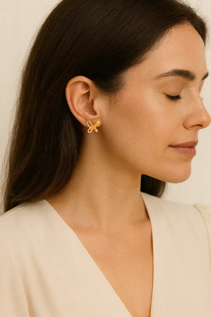 Butterfly Stud Earrings | Gold Polish - Miora