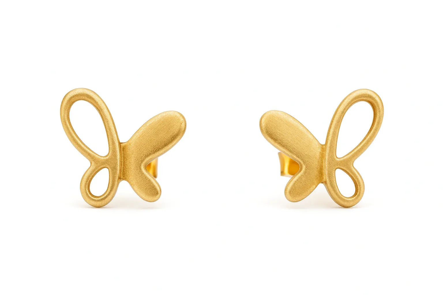 Butterfly Stud Earrings | Gold Polish - Miora