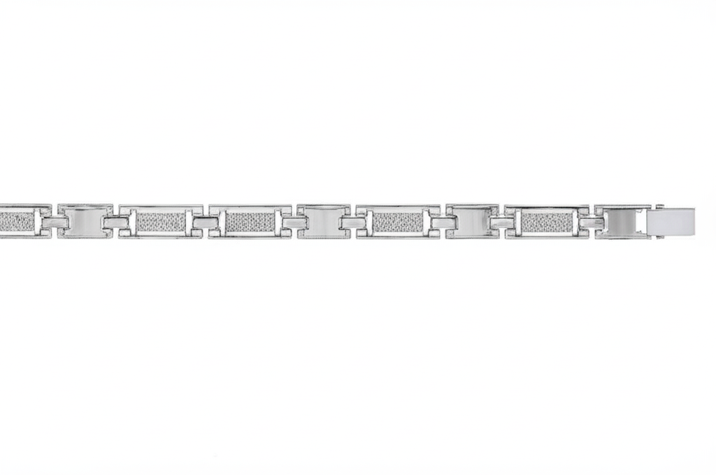 Silver Polished Bar Bracelet