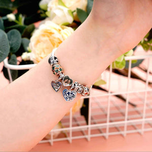 Crown Heart Photo Charm