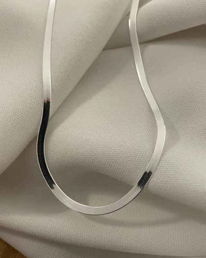 Sleek Flat Snake Chain Necklace