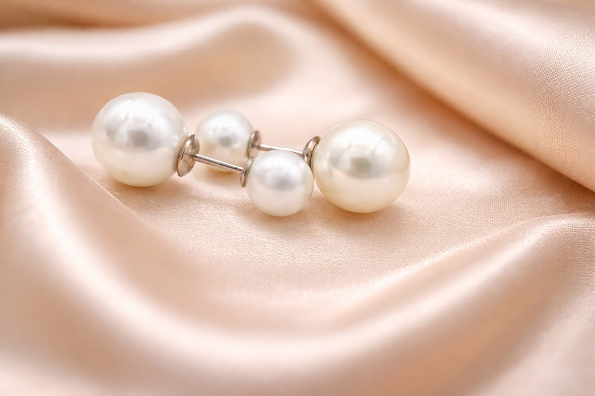 Double-Sided Pearl Studs