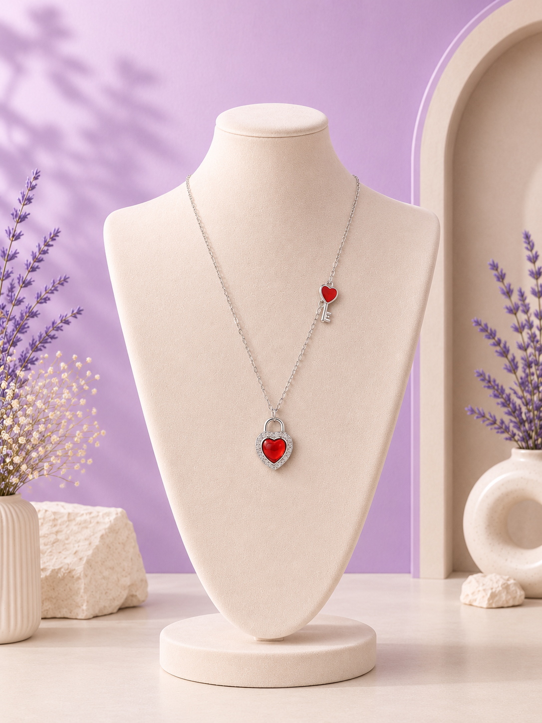Heart Lock & Key Necklace