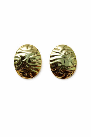 Textured Disc Earrings - Miora
