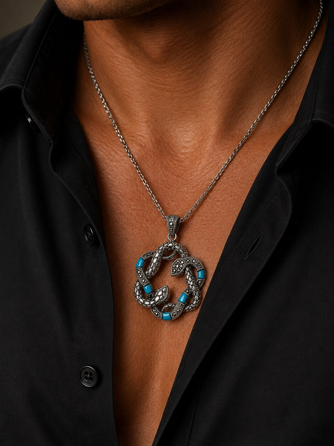 Snake Zirconia Pendant