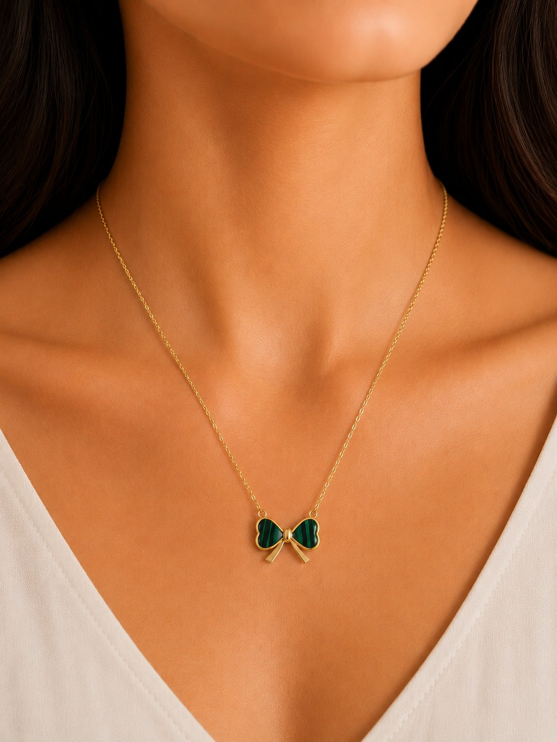 Vermeil Bow Necklace