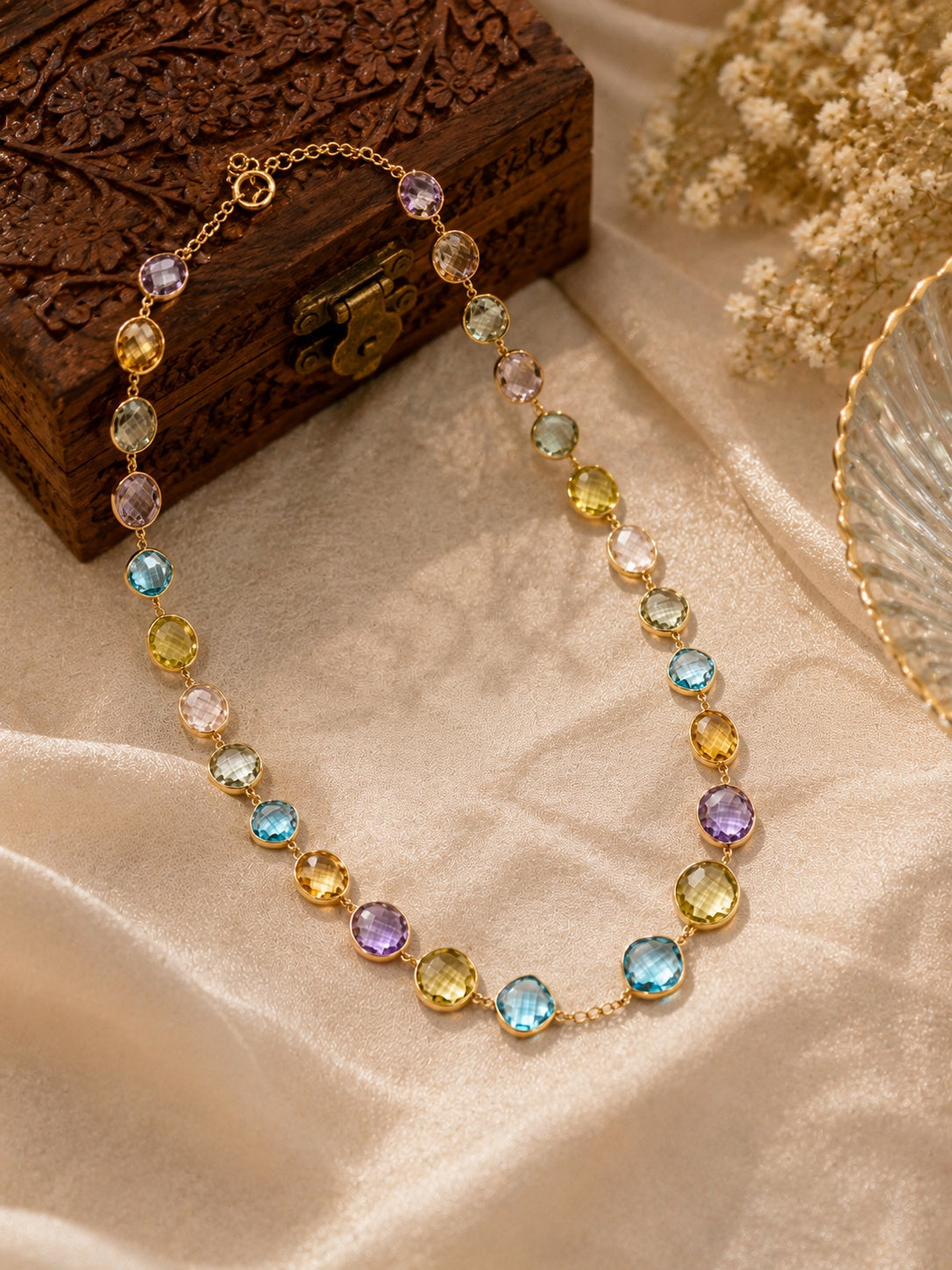 Amethyst, Pastel Semi-Precious Necklace