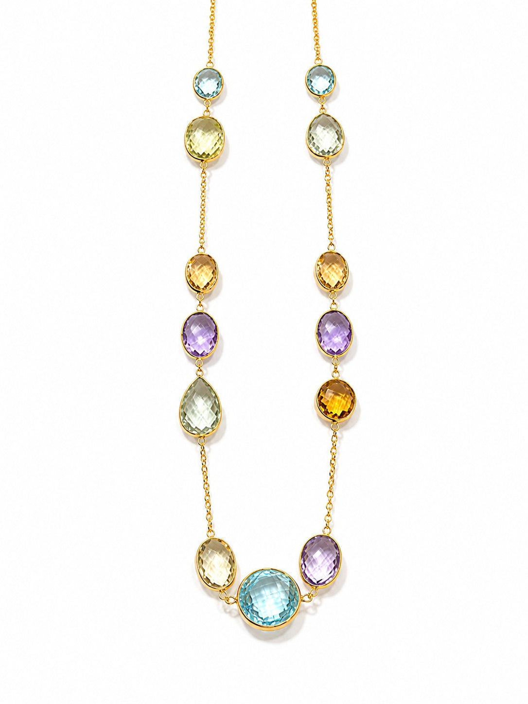 Amethyst,Citrine Amethyst Melody Necklace