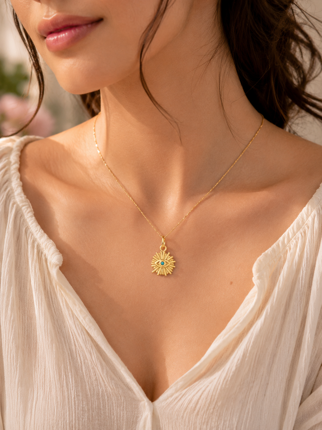 Evil-Eye Sunburst Charm