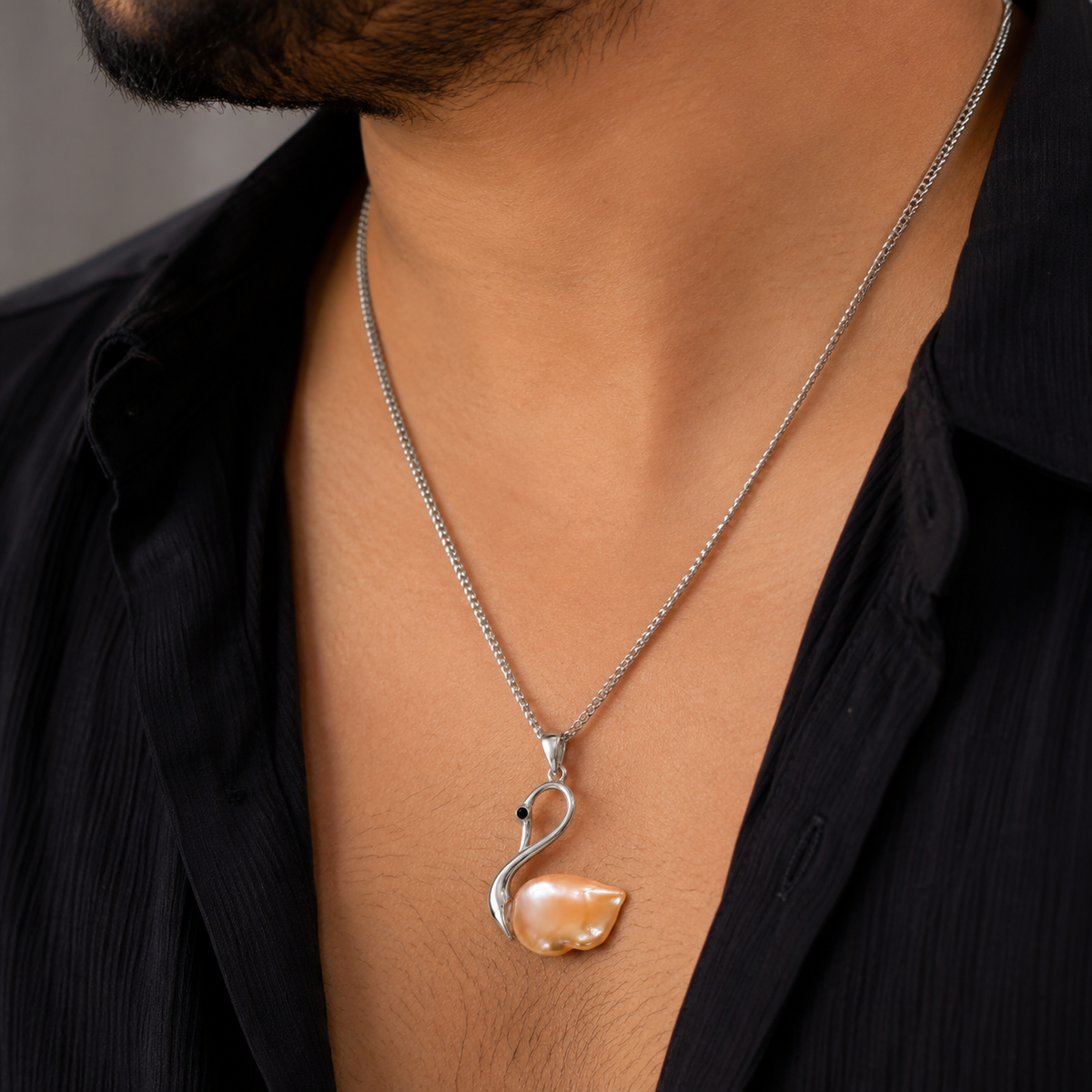 Swan Pearl Pendant