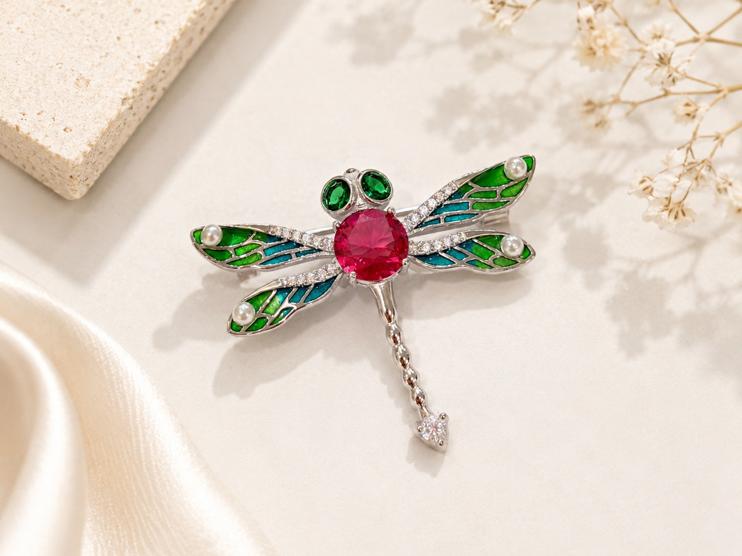 Enamel Dragonfly Brooch