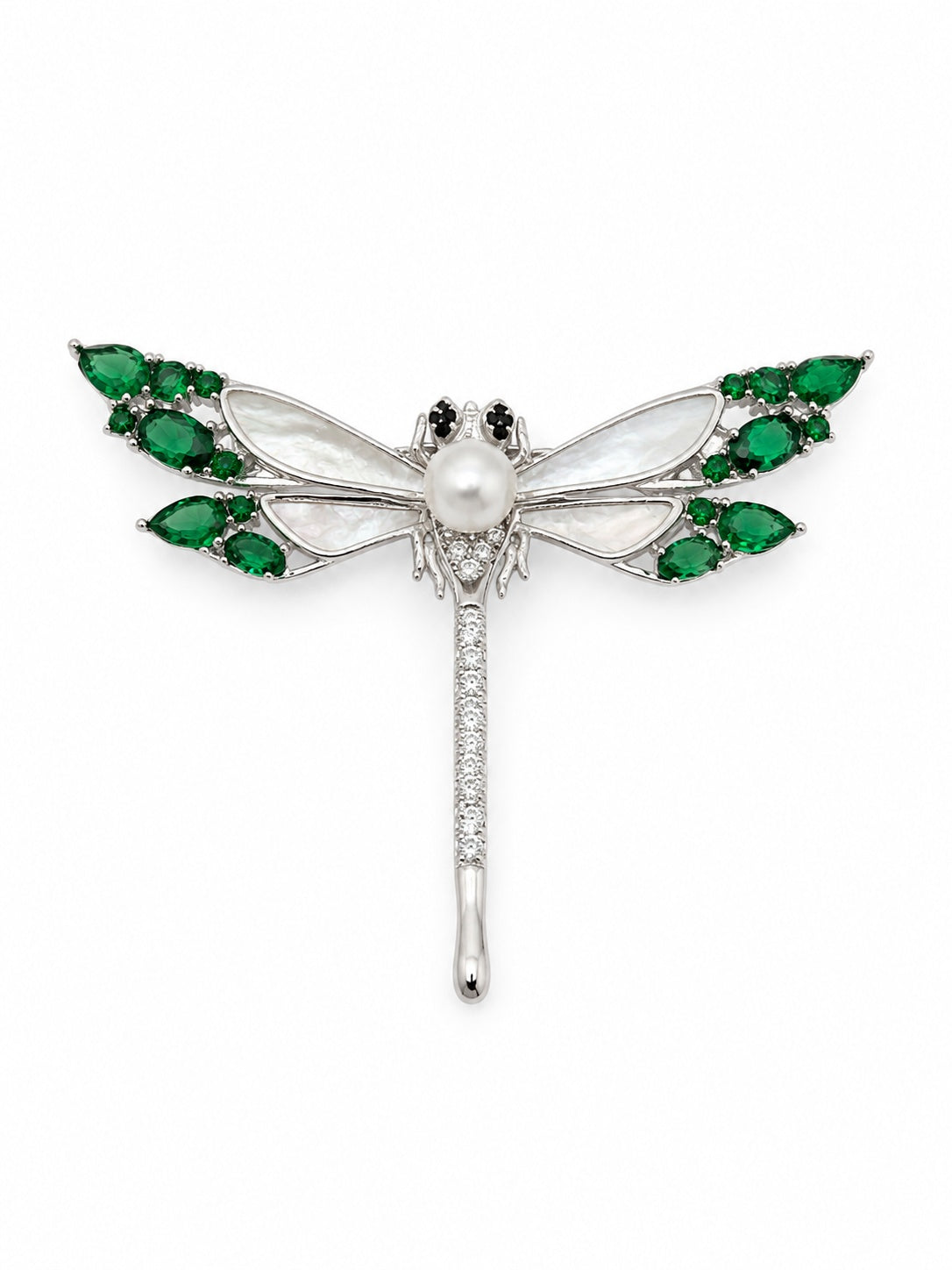 Emerald Wing Brooch