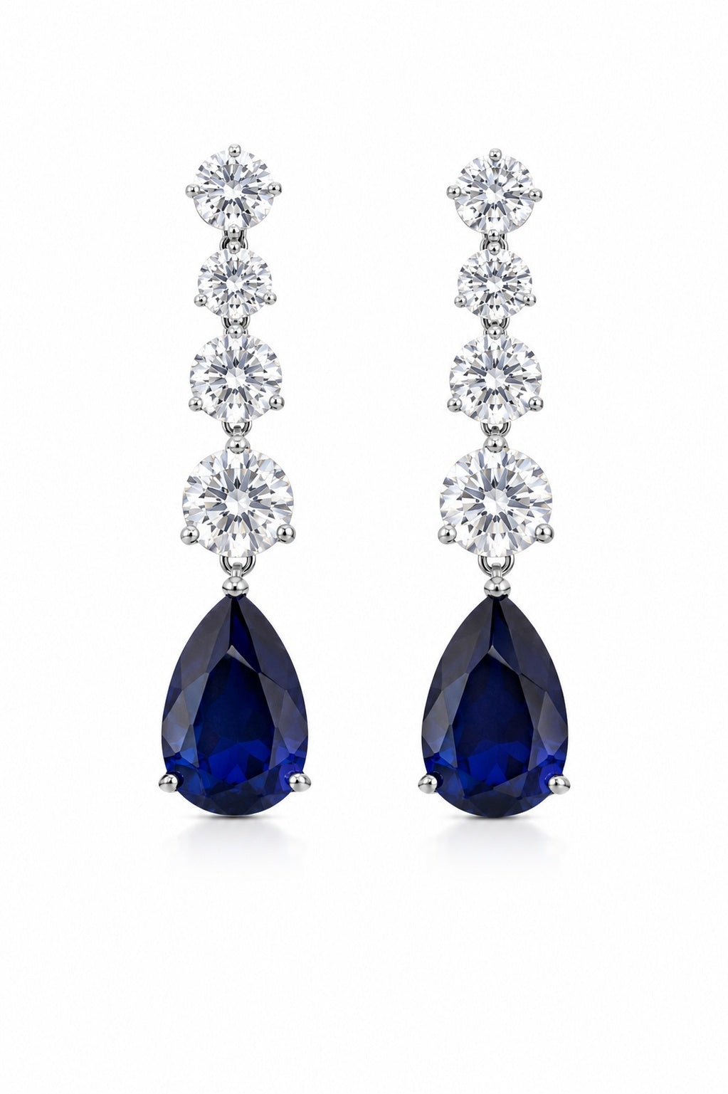 Sapphire-Tennis Zirconia Necklace