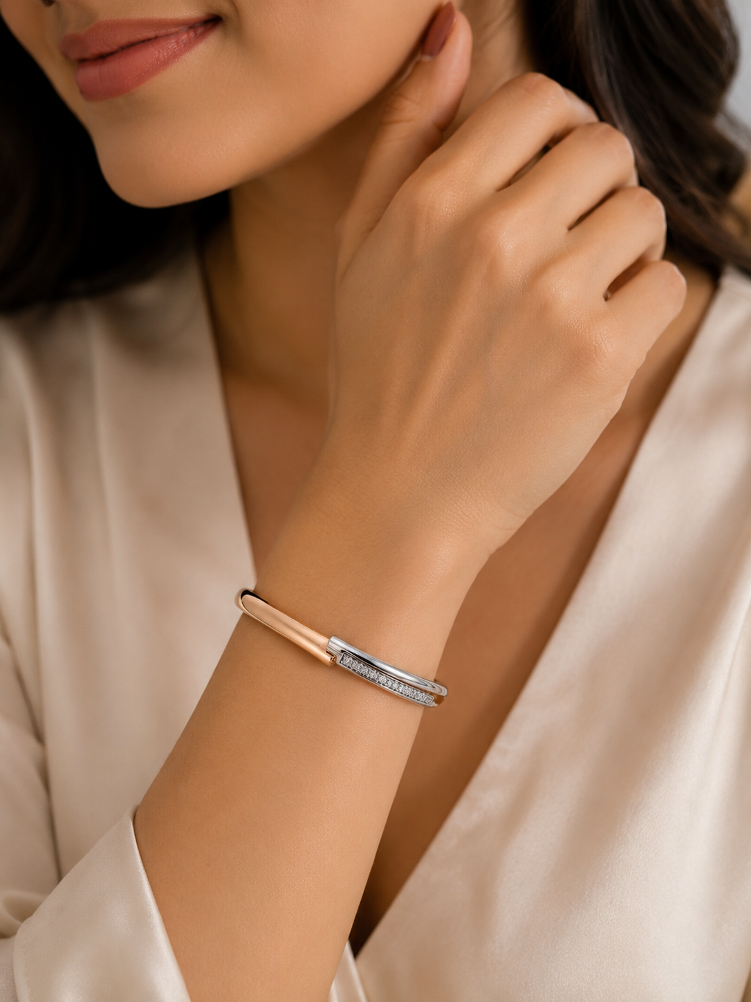 Lock Zirconia Bracelet