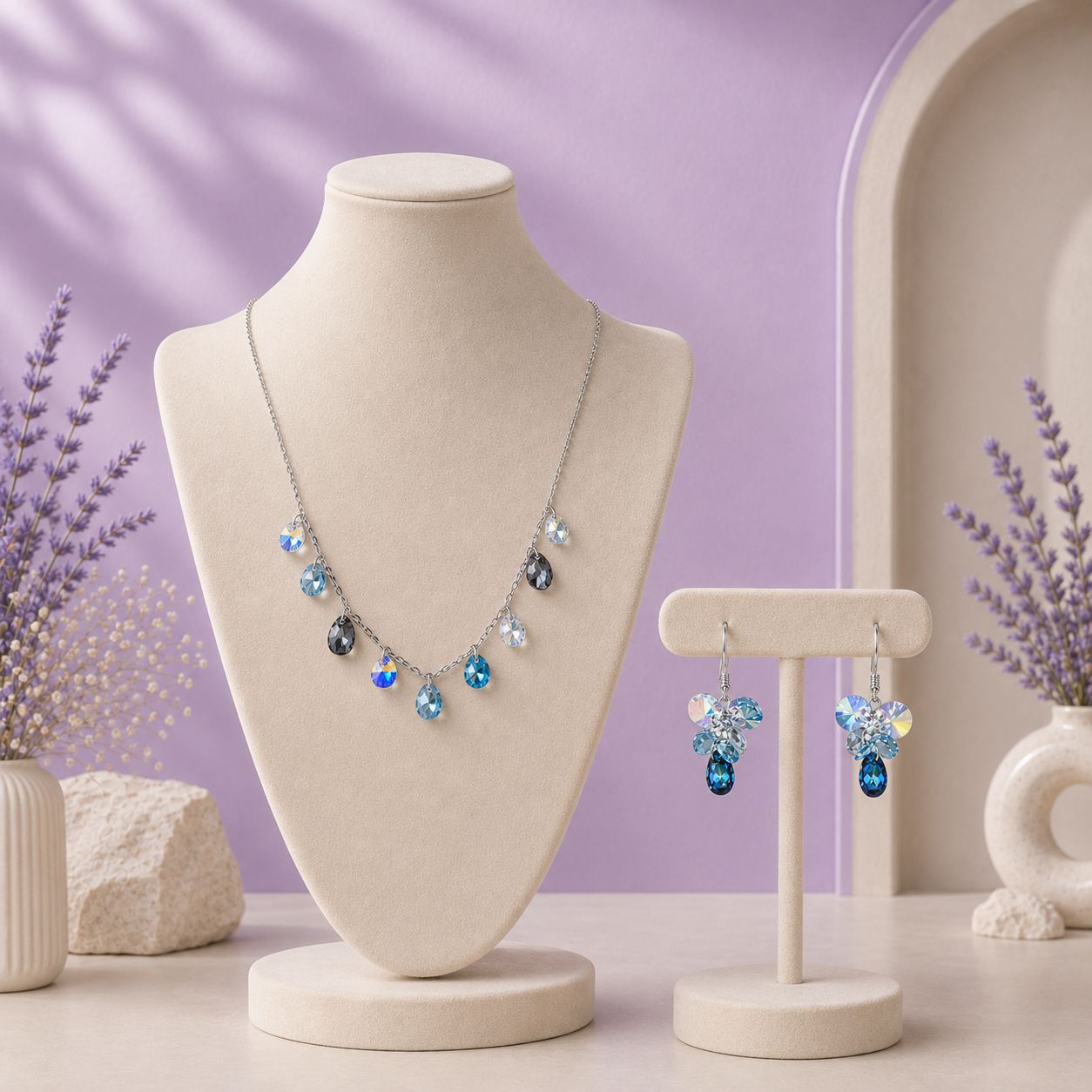 Blue Swaroski Set