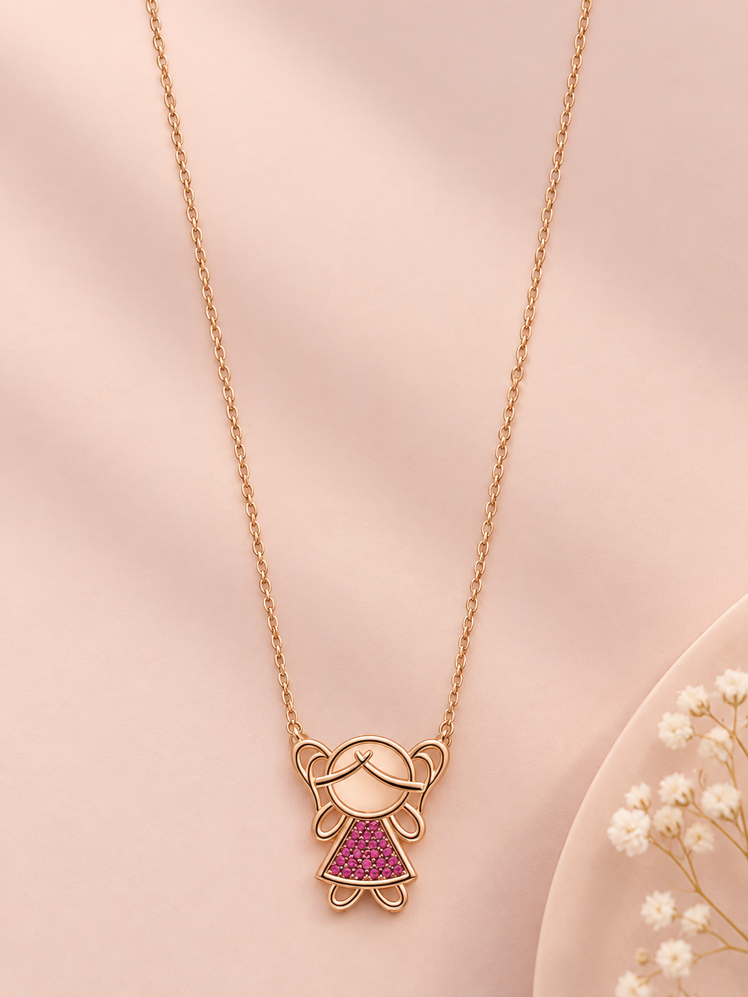 Vermeil-Doll Zirconia Necklace
