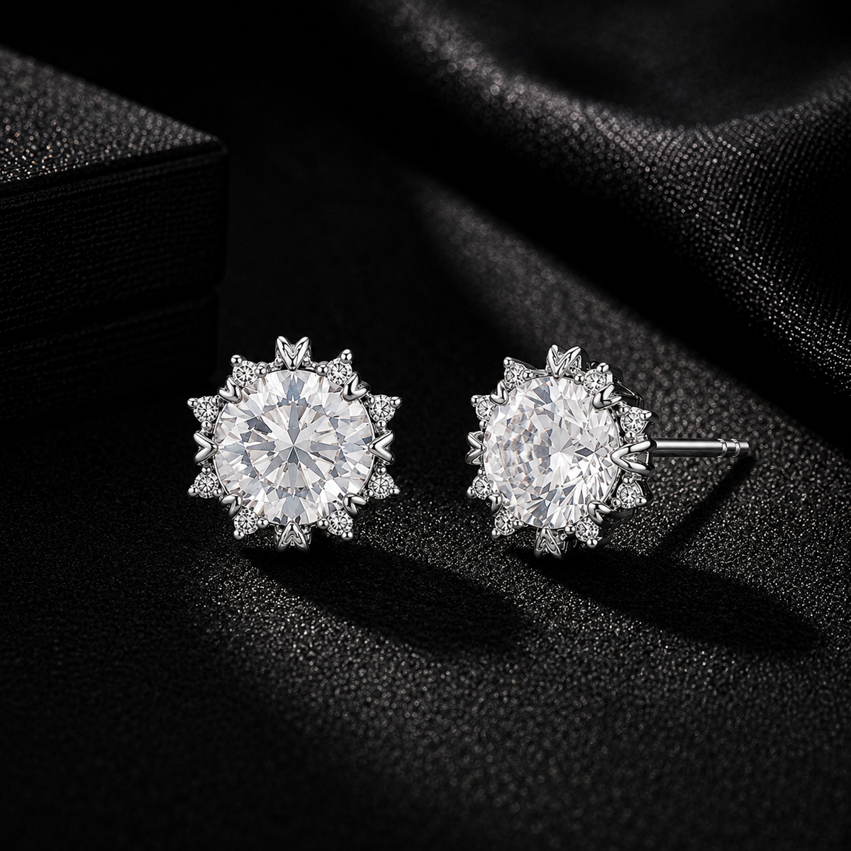 Monarch Moissanite Studs