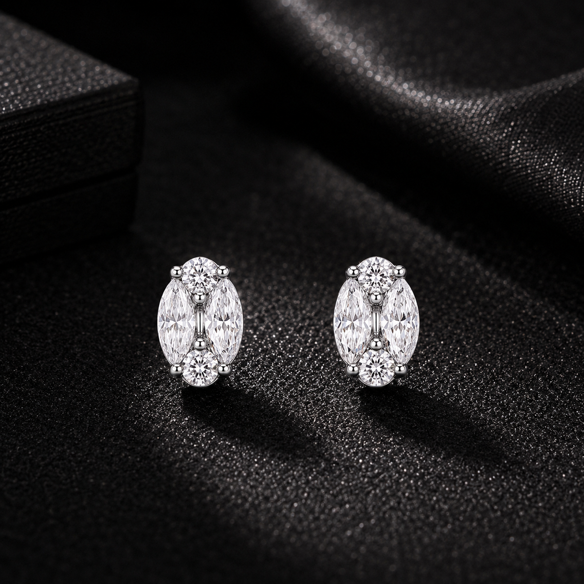 Imperial-Ice Moissanite Studs