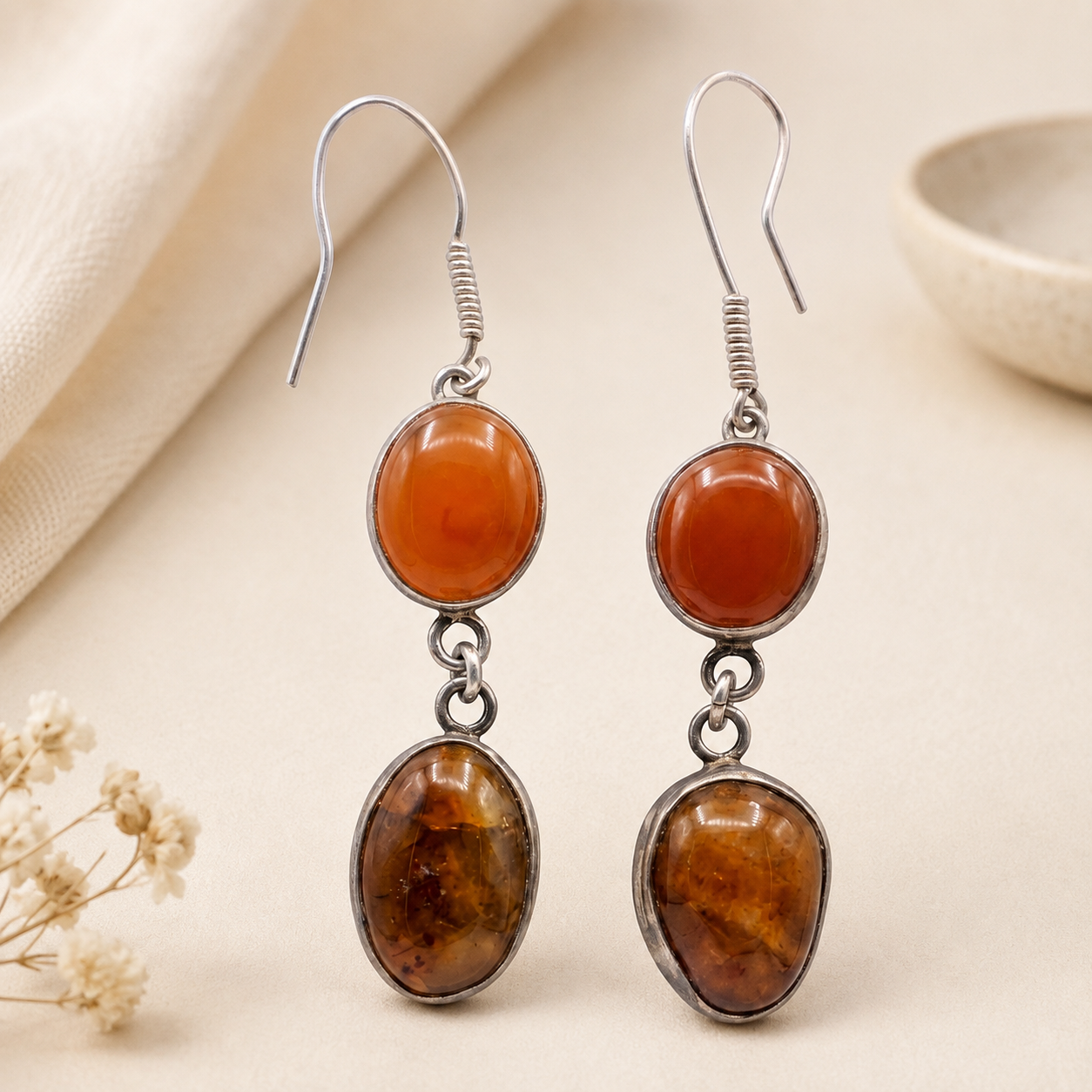 Carnelin Eariings