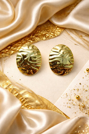 Textured Disc Earrings - Miora