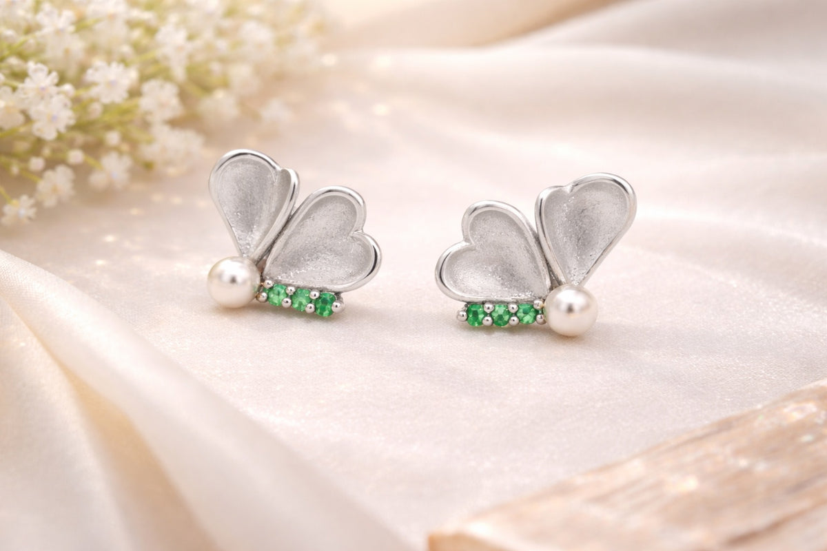 Butterfly Zirconia Studs