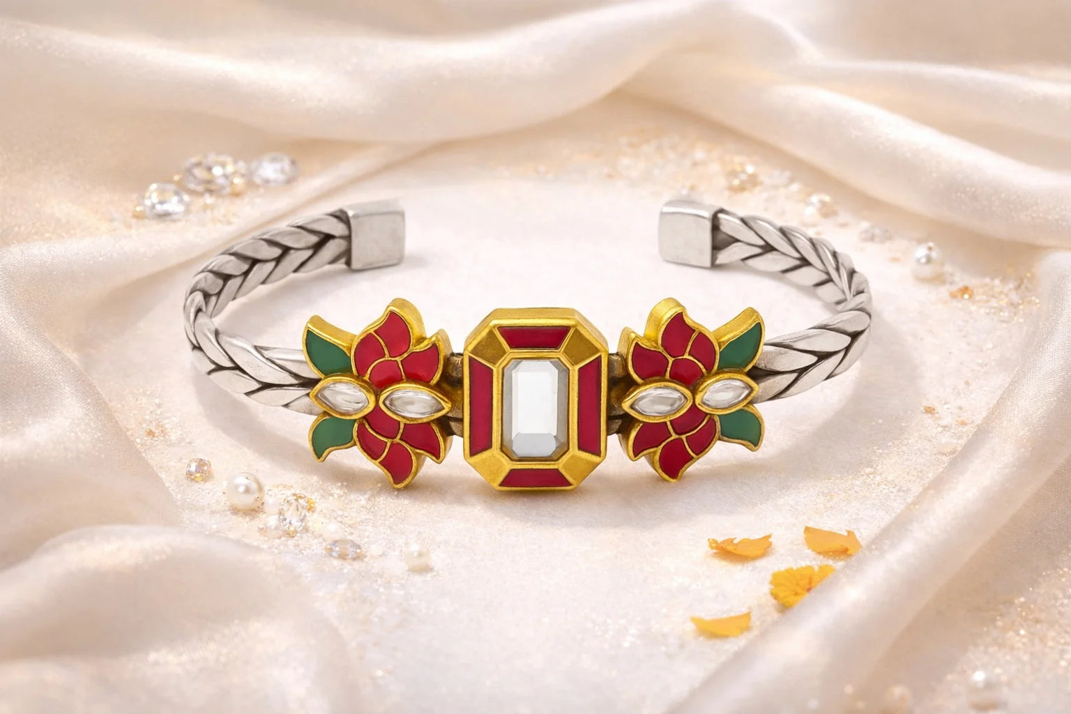 Kundan Floral Bracelet