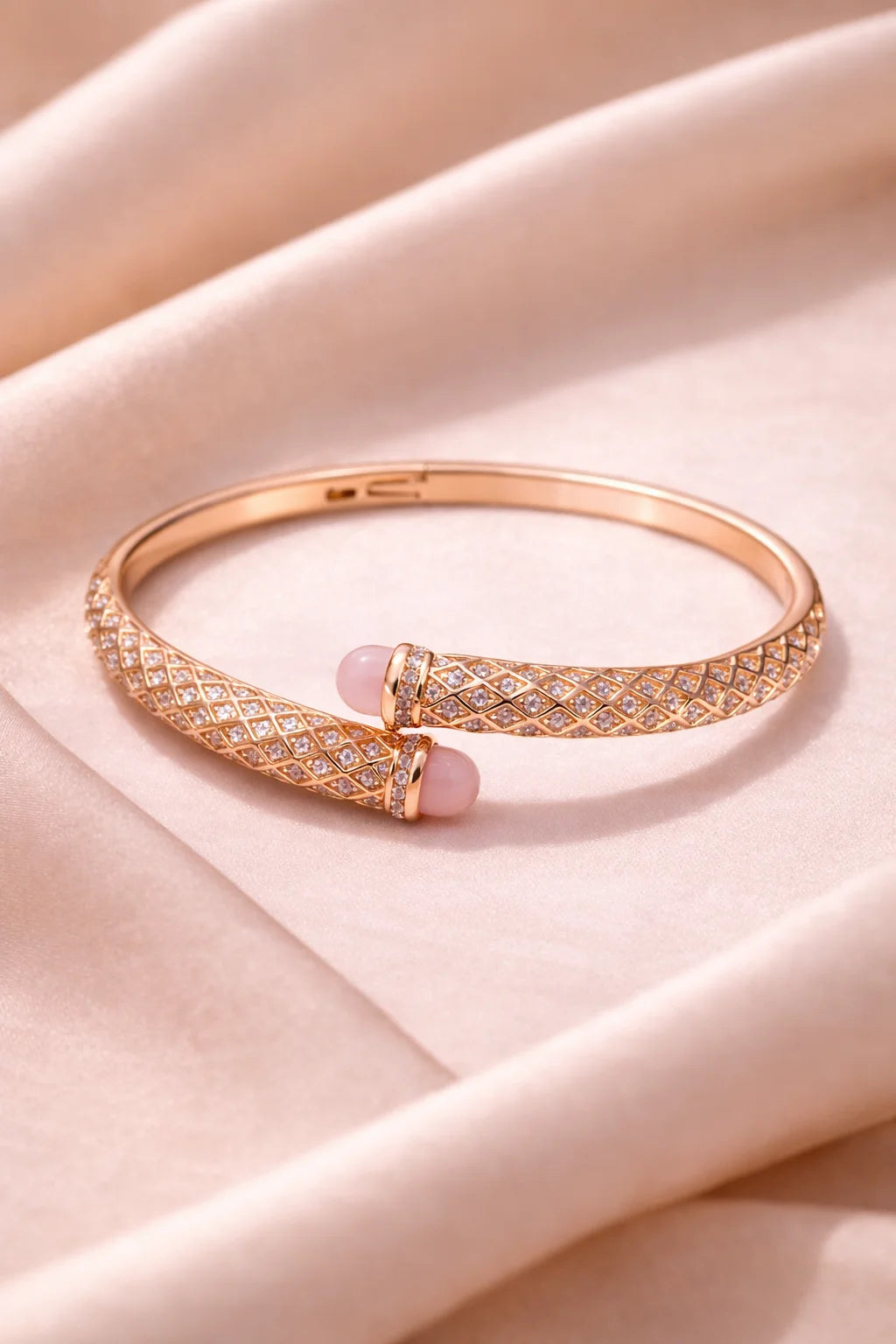 Rose Crystal Lattice Bracelet