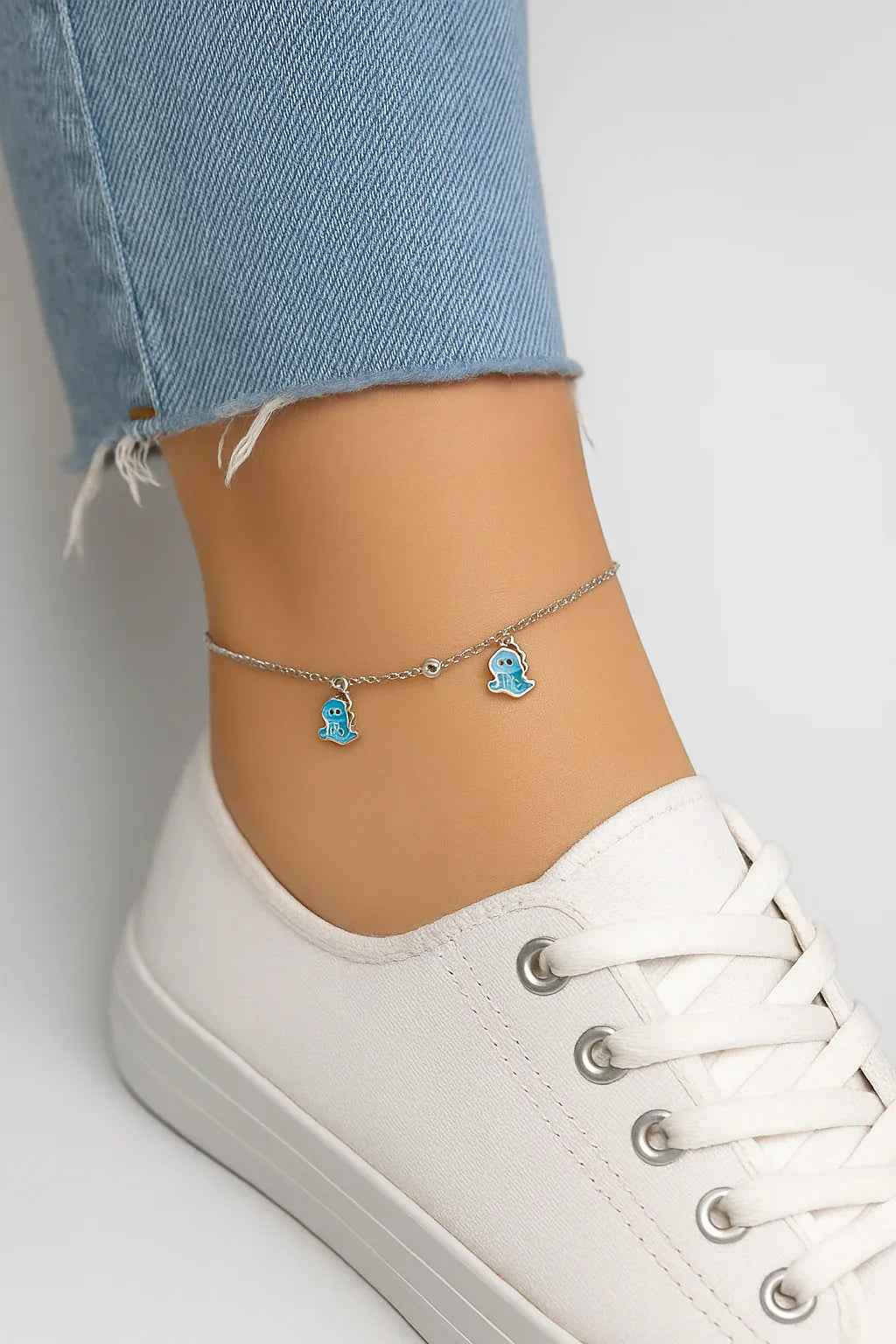Cute Dino Charm Anklet