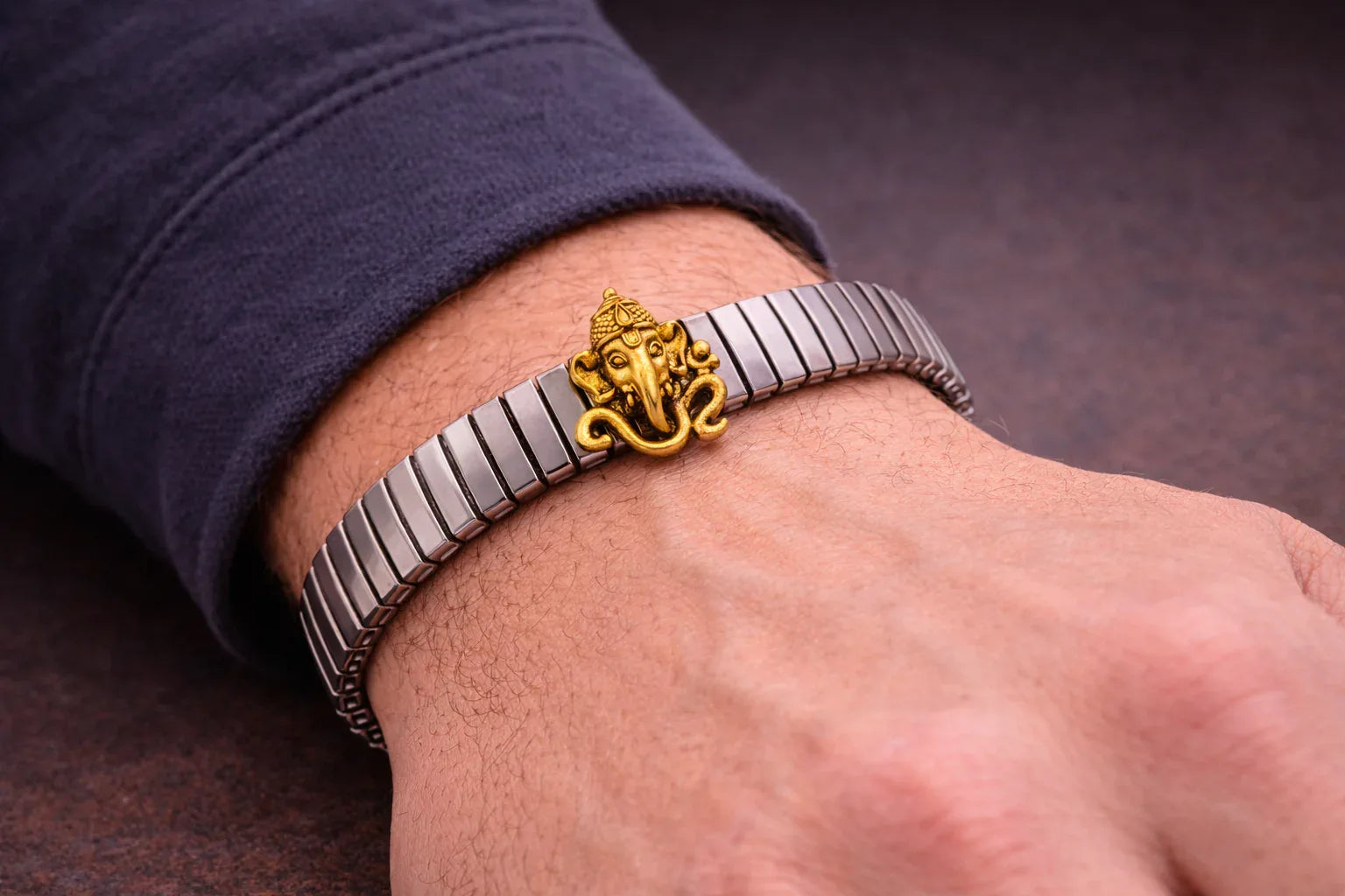 Om Ganesha Ceramic Adjustable Bracelet - Miora