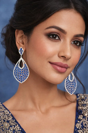 Blue CZ Earrings - Miora