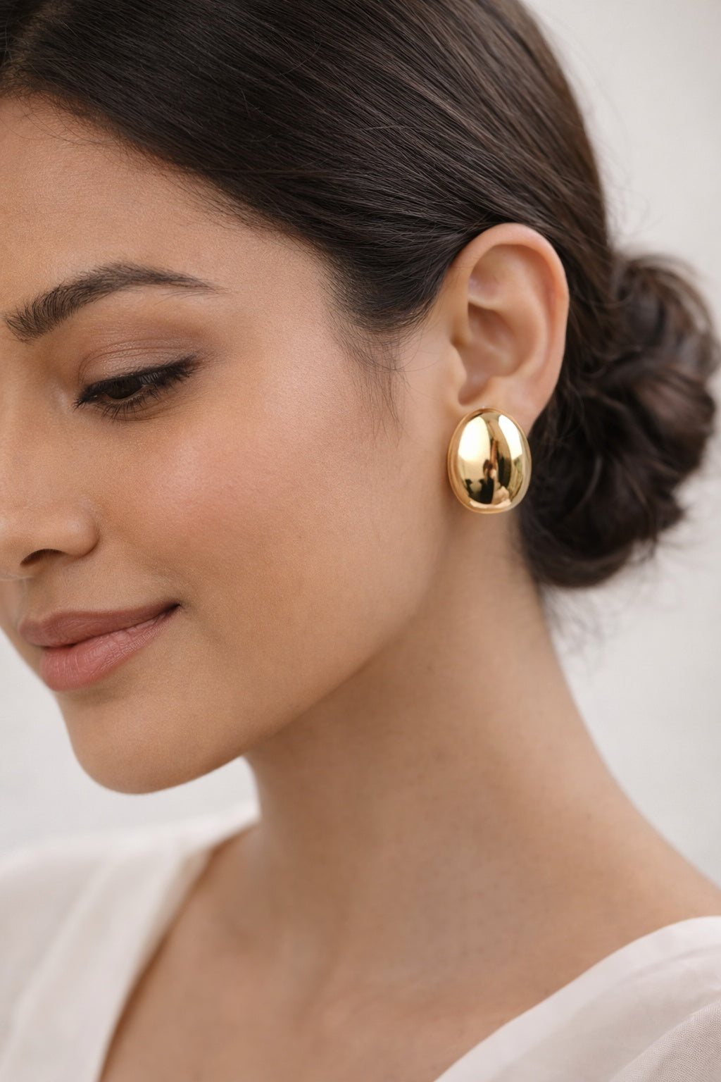 Golden Button Studs