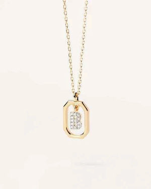 Initial Alphabet Pendant Necklace | A-Z Letters | Gold Plated