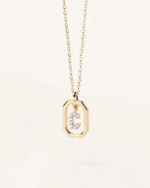 Initial Alphabet Pendant Necklace | A-Z Letters | Gold Plated