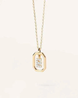 Initial Alphabet Pendant Necklace | A-Z Letters | Gold Plated
